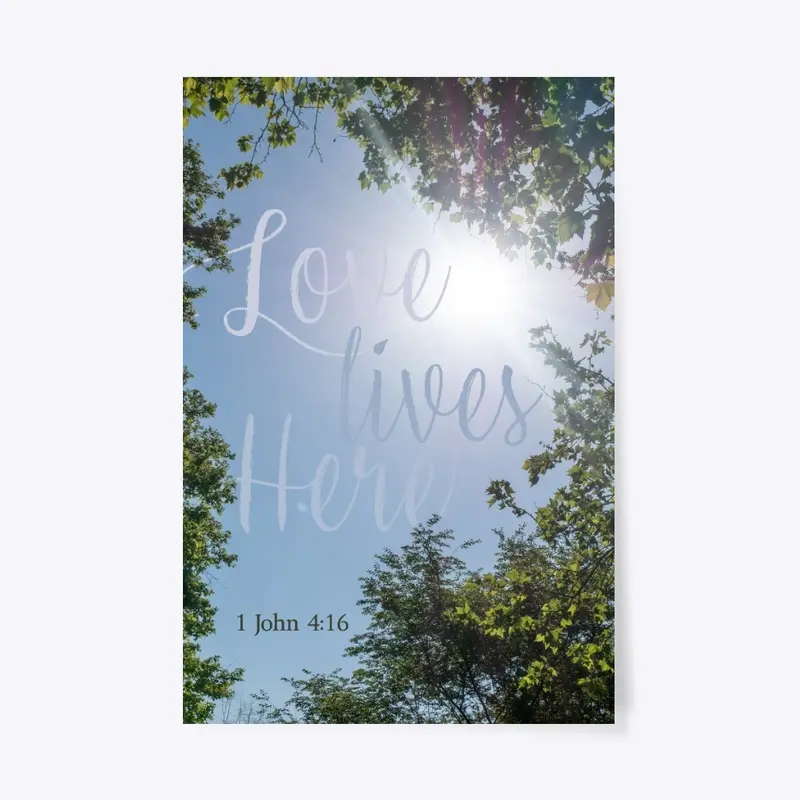 Love Live Here- Trees and Sky wall art 